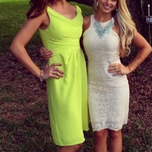 Lela Rose Neon Yellow Dress